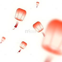 红色喜庆七夕节手绘灯笼浪漫装饰元素图