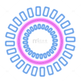 渐变赛博朋克霓虹灯科技元宇宙电商海报元素