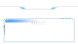 渐变科技标题栏文字框