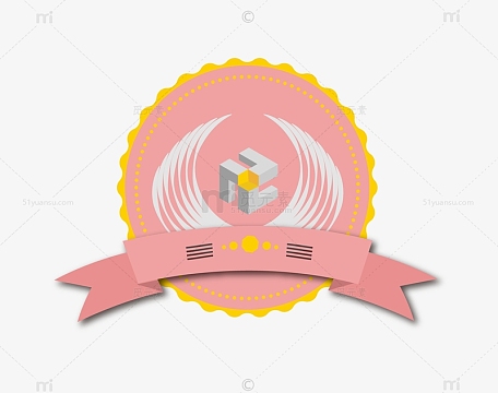 中秋月饼形状徽章标签万字符号logo