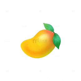 芒果手绘水彩夏天小暑大暑水果清凉饮品果汁