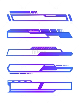 科技互联网大数据可视化标题边框横幅