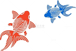 夏天大暑小暑金鱼鲤鱼传统元素