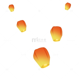 七夕孔明灯手绘