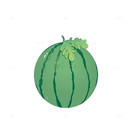 手绘小清新西瓜夏天元素