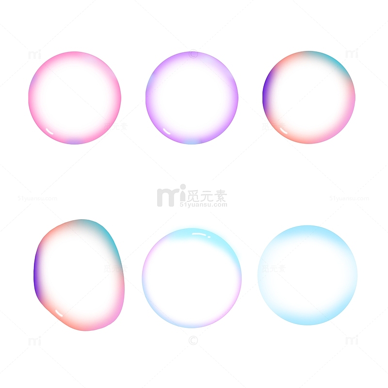 彩色透明气泡泡沫