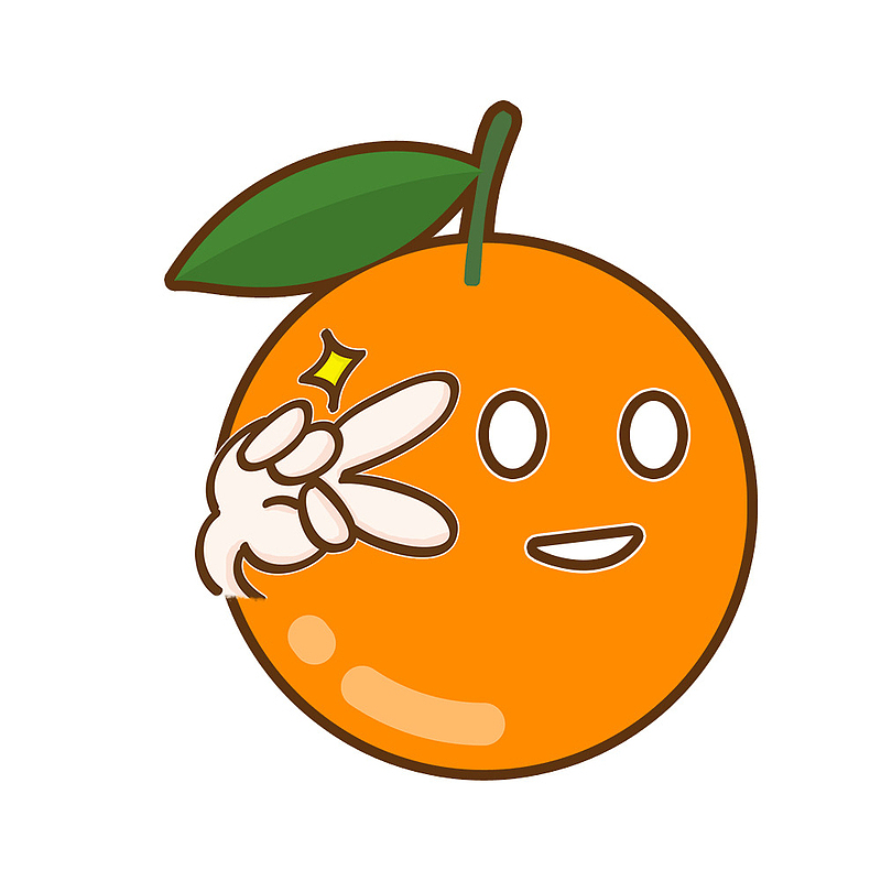 水果元素可爱橘子