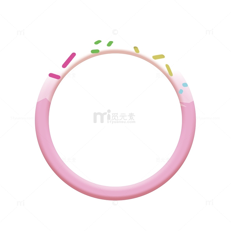 粉色可爱甜甜圈元素