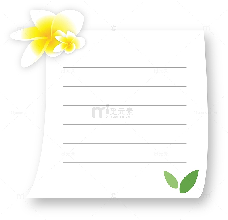 小清新春天花朵便签边框手账贴纸装饰元素