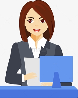 aipng商务卡通小人工作电脑pngpsdpng蓝色扁平风古风乘凉小人.