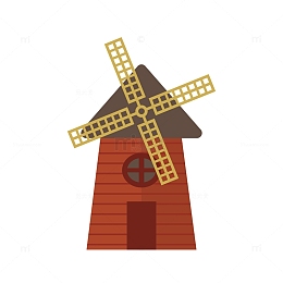 扁平化农场风车元素