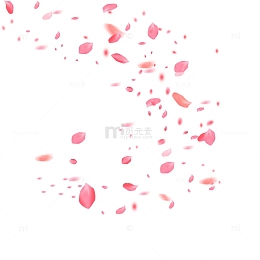 唯美浪漫粉红色散落漂浮的花瓣元素