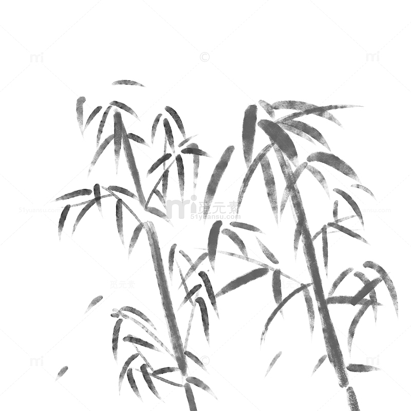 中国风水墨画竹子