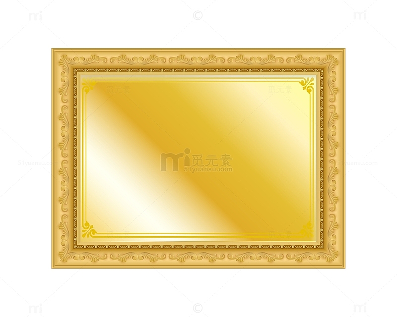 金色荣誉证书边框欧式相框奖状