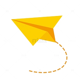 手绘纸飞机插画元素