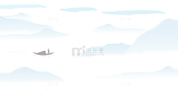 古风水墨画中国风水墨山水风景