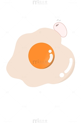 粉虫虫吃橙色心煎鸡蛋