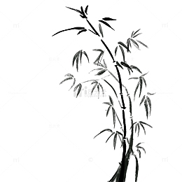 古典水墨风水墨画植物竹子