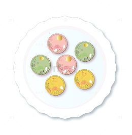 中秋节团员盘中玉兔望月月饼