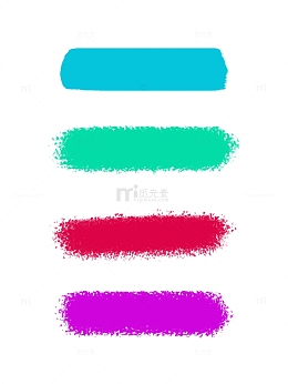 水彩 多色 笔触