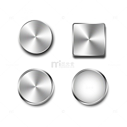金属拉丝按钮分层PSD
