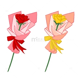 单朵玫瑰花束
