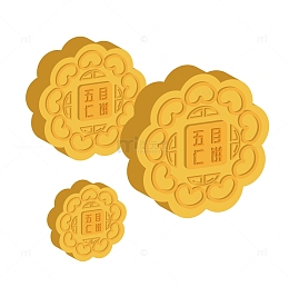 中秋3d卡通月饼