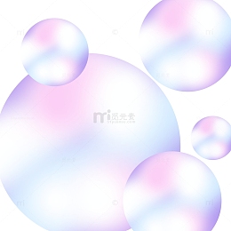 浪漫炫彩夏季唯美梦幻七彩渐变发光气泡光效
