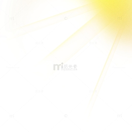 金黄色太阳光照射光线特效