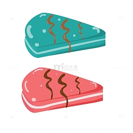AI矢量插画可爱巧克力蛋糕