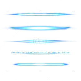 蓝色科技光晕特效元素组合