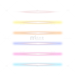 线条彩光晕光效特效元素套图