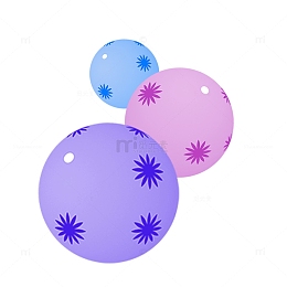 简约节日晚会彩球卡通插画免抠素材