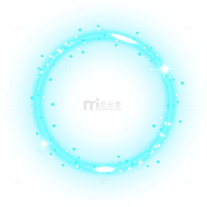 蓝色科技圆圈框发闪光特效