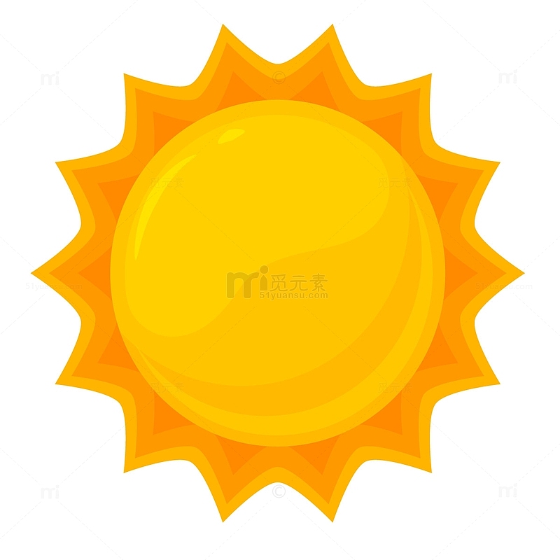 太阳矢量免抠烈阳光元素