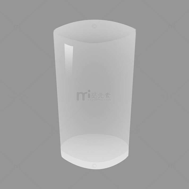 自制透明玻璃杯免抠素材