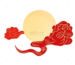 古风祥云圆月