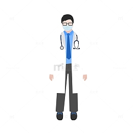 抗疫一线医护人员白大褂医生