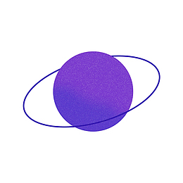 紫色渐变噪点科技星球元素
