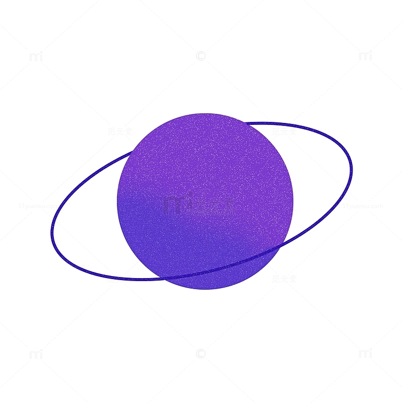 紫色渐变噪点科技星球元素