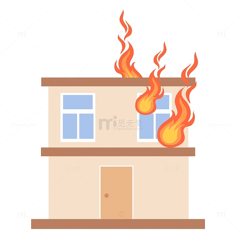 暑假安全防火警惕火灾免抠元素