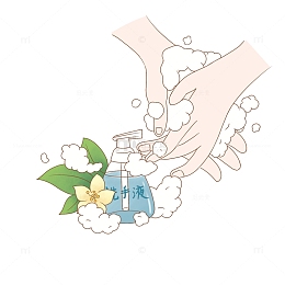 安全防疫勤洗手矢量图