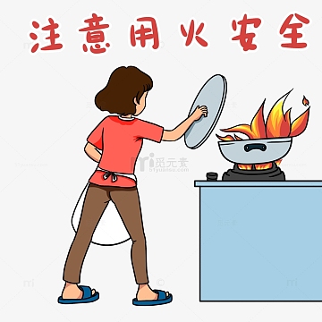 注意用火安全厨房用火元素