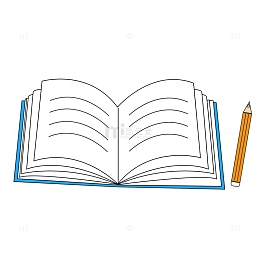 手绘卡通学生课本书本