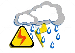防雨防雷防电元素