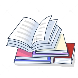 海报手绘书本叠加