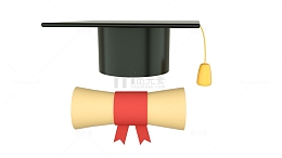 彩色简约新学期学生学士帽毕业证书装饰