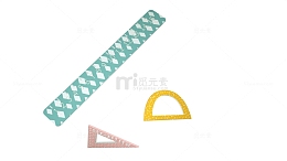 彩色清新教师教学专用量尺