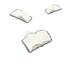 开学季书本作业课本打开的书籍