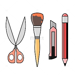 卡通开学文具
